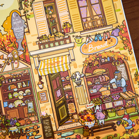 Mr.Paper PET 3D Animal Town Mini Scene Sticker Set Dual for Journal Relaxing