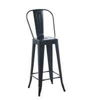 Taburete alto con respaldo, resistente a la intemperie, sillas de bar para exteriores, modernas y elegantes, estilo nórdico, precio DDP EE. UU.