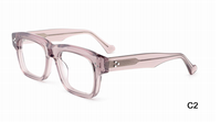 Monture optique carrée en acétate épais de haute qualité 2026, style vintage, design italien