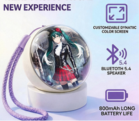 Affichage des paroles synchronisé en temps réel avec haut-parleur Bluetooth, lampe boule de cristal, lecteur vidéo et photo, batterie 800mAh