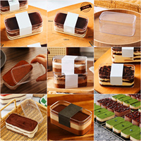 Boîte d'emballage pour gâteau basque en pâte feuilletée, boîte transparente pour pâte à pommes de terre, biscuits, petits gâteaux, pâtisserie, boîte d'emballage pour pâtisserie, boîte à pâtisserie