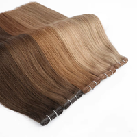 Extensions de cheveux humains vierges de luxe à clipser sans couture, clips de cheveux invisibles Remy 12A provenant d'un fournisseur de haute qualité