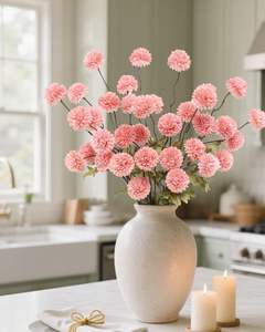 Oferta Especial: Bola de Crisantemo Artificial con 7 Cabezas de Diente de León para Decoración de Bodas y Hogar - Product Image 4