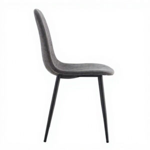 Medieval Modern Side <b>Chairs</b> with Soft Cushions & Black Metal Legs for <b>Dining</b> in Kitchen Lounge or Farmhouse Home Furniture - Product Image 2