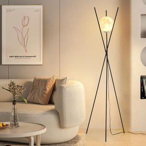 Vente en gros de décorations d'intérieur abat-jour boule de verre lampadaires sur pied lampadaires design moderne <span class=keywords><strong>lampadaire</strong></span> trépied de luxe pour salon - Product Image 2
