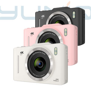 กล้องดิจิตอล Yuniq 2.8 นิ้ว 4K 2025 พร้อมระบบป้องกันภาพสั่นไหว รองรับเพลง สำหรับนักเรียน นักศึกษา ผู้ใหญ่ กล้องดิจิตอล HD ราคาประหยัด รองรับ MicroSD มุมกว้าง 120 องศา - Product Image 1