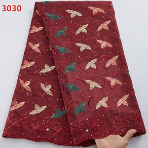 3030 gros 100% coton africain dentelle tissu 2021 haute qualité dubaï dentelle brodée nigérian <span class=keywords><strong>suisse</strong></span> Voile dentelle en <span class=keywords><strong>suisse</strong></span> - Product Image 6