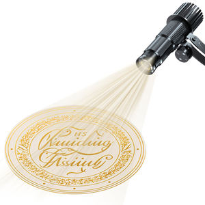 TMUT 35W Logo Proyector Uso interior Aluminio Gobo Proyección Personalizar 37,5 MM Lente de condensador - Product Image 1