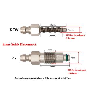 Kit de Conversión de CO2 HPA para Roscas Neumáticas S-TW RG, Acoplador Rápido Macho de 8 mm, Cartucho de Cilindro de 12 g, Repuesto para Amoladoras - Product Image 2