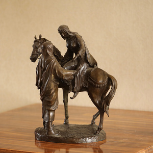 <span class=keywords><strong>Statuette</strong></span> en cuivre Collection Homme et <span class=keywords><strong>Cheval</strong></span> Meubles Décoration Figurine Artisanale pour les Fêtes d'Anniversaire de la Fête Nationale du Nouvel An - Product Image 1