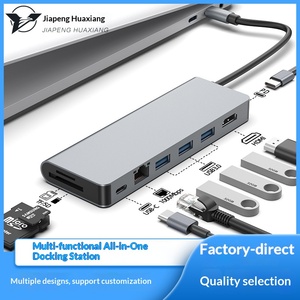 <span class=keywords><strong>Hub</strong></span> multifonctionnel en aluminium Type-C 10 ports 4K HDTV pour <span class=keywords><strong>2</strong></span>.0 VGA USB 3.0 Gigabit Ethernet PD Charging Sd Card MacBook Pro - Product Image 4