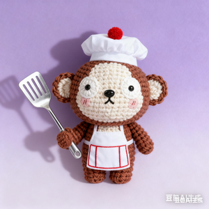 Handmade Crochet Khỉ Đồ Chơi Sang Trọng Dễ Thương Tinh Tế Beerus IP Loạt Búp Bê Nghề Nghiệp Phong Cách May Dệt Đồ Chơi Cho Linh trưởng - Product Image 5