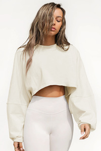 HENGYU sweat-<span class=keywords><strong>shirt</strong></span> décontracté pour femmes recadrée Yoga Gym entraînement sweat-<span class=keywords><strong>shirt</strong></span> pour femmes pull à capuche hauts - Product Image 5