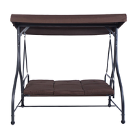 Fauteuil suspendu 3 places design moderne pour l'extérieur, pour adultes et enfants, avec auvent, pour patio