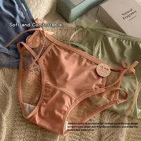 Culotte taille haute Tiansheng Delicate 7A en nylon antibactérien, entrejambe en soie glacée, maille transparente tricotée, style Pure Desire