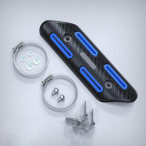 Protezione termica Premium blu per moto marmitta nuova copertura in plastica per ricambi Premium - Product Image 2