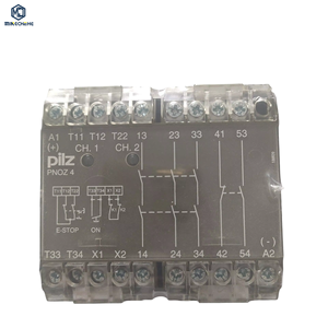 Module de commande de relais de sécurité PNOZ 4, dispositif de commutation de sécurité pour circuit d'arrêt d'urgence pour systèmes automatisés - Product Image 1