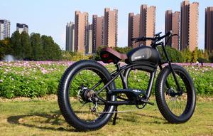Bicicleta Eléctrica Retro de Montaña y Ciudad con Llantas Gruesas de 48V 500W 750W 1000W para Adultos, Bicicleta Eléctrica Retro para Nieve con Llantas Gruesas - Product Image 2