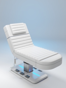 Cama Facial Eléctrica Ajustable Rosa con Taburete y Lámpara de Aumento, Cama de Belleza de 3 Motores para Salón y Spa de Luxmars - Product Image 4