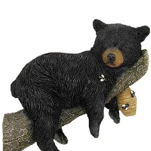 Nouveaux produits modernes transfrontaliers ourson noir résine artisanat ornements arbres suspendus sculpter décoratif jardin Animal résine artisanat - Product Image 1