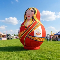 Poupées Matryoshka gonflables, modèle russe avec motifs colorés pour la décoration