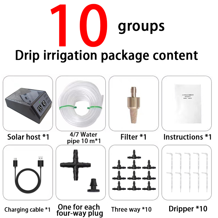 Black Drip irrigation 10 potted flower