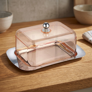 Rectangular <b>Clear</b> stainless steel tray Food Storage <b>Container</b> with Lid and Stainless Steel Tray for Kitchen - Product Image 5