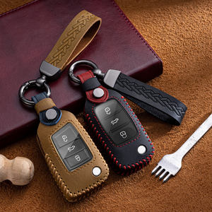 Housse de clé Atlas 2022, 2+1 boutons, porte-clés en cuir, housse de protection pour télécommande, Funda Para Llave pour Volkswagen - Product Image 5