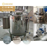 Machine de remplissage de liquides semi-épais (miel) avec réservoir de mélange de 1000 L et système de pesage à double tête