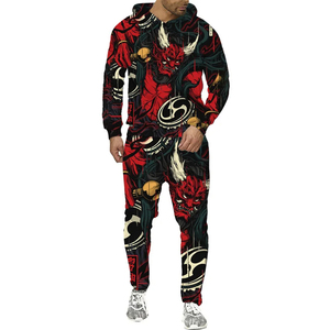 Ensemble de vêtements pour hommes avec impression graphique de dragon mystérieux, sublimation polyester, sweat-shirts et sweats à capuche pour hommes, streetwear de plein air - Product Image 5