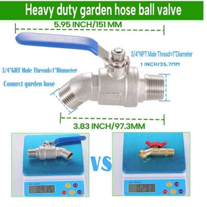 Tuyau de raccordement pour réservoir d'eau, compatible avec les raccords de robinet de tuyau d'arrosage et les adaptateurs de vidange pour réservoirs IBC de 275 à 330 gallons - Product Image 4