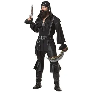 <span class=keywords><strong>Disfraz</strong></span> de <span class=keywords><strong>Pirata</strong></span> para Hombre <span class=keywords><strong>Adulto</strong></span> de Halloween - Material de Poliéster para Fiesta de Carnaval - Product Image 3