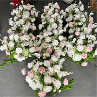 Vente flash : Boule de fleurs artificielles en soie blanche de 50/60/70/80 cm pour arrangements floraux de mariage, centre de table, décoration