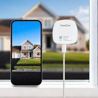 Caméra de sécurité intérieure murale 2K 3MP H.264 WiFi sans perçage pour appartement, vision nocturne couleur, détection de mouvement, sans abonnement mensuel