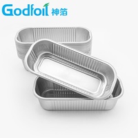 Barquette en aluminium jetable 8x4 pouces, 20 oz, pour événements caritatifs aux États-Unis, buffets, traiteur professionnel, barquette alimentaire argentée