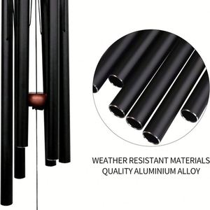 Service Personnalisé Disponible Nouvelle Carillon Musicale Commémorative en Aluminium avec Tubes Métalliques, Cadeau Suspendu avec Boîte Colorée - Product Image 5