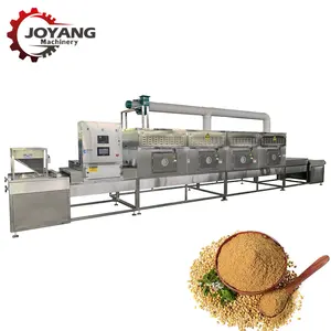 Automatic Tunnel Chilli Powder Microwave Spice Sterilization Machine Curry Leaves Powder Sterilizer Equipment