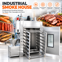 Fumoir automatique en acier inoxydable SUS304 pour la cuisson et le séchage de saucisses, poulet, canard, bacon, poisson