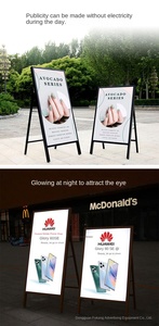 Afficheur <span class=keywords><strong>LED</strong></span>, panneau d'affichage, verre trempé, cadre métallique pliable, support de sol, station de recharge mobile verticale, boîte lumineuse, publicité - Product Image 6