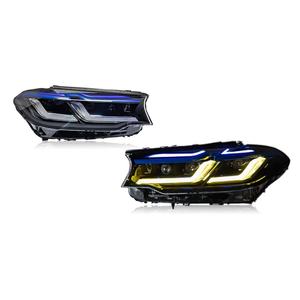 Fari LED DRL per BMW 525i G30 2017-2020 Pre LCI, accessori auto con lente proiettore anteriore per 525i 530i 535i - Product Image 1