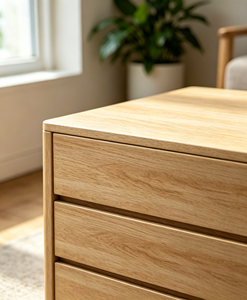 Modern Solid Wood 3-Drawer <b>Storage</b> Cabinet Durable Scandinavian Design Multi-Purpose Living Room Furniture (Customizable Size) - Product Image 3