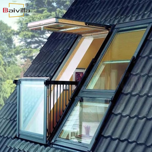 Phong Cách Hiện Đại Không Thấm Nước Nhôm Đôi Tráng Men Tempered Glass Mái Cửa Sổ <span class=keywords><strong>Skylight</strong></span> Với Ban Công - Product Image 1