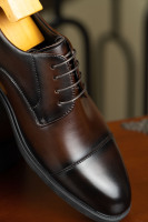 Zapatos Derby con Punta Reforzada para Hombre, Aumento de Altura Oculto de 2 cm, Cuero Genuino, Formales de Negocios, con Cordones, para Boda u Oficina