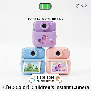 กล้องถ่ายรูปดิจิตอลสำหรับเด็ก พิมพ์ภาพทันที ไร้หมึก สีคมชัดระดับ HD 1080P ของเล่นมินิไร้สายสำหรับเด็ก ขายส่ง OEM - Product Image 1