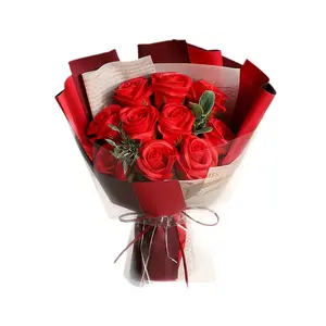 2024 populaire fête des mères romantique à la main savon fleur Rose Bouquet meilleur cadeau pour la mère