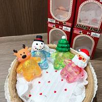 Jouets à presser scintillants anti-stress Père Noël, Bonhomme de neige, Sapin de Noël, Renne – Cadeaux de bienvenue en gros depuis l'entrepôt américain