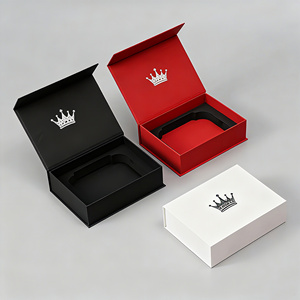 Custom ISO9001 Environmentally Friendly EVA Foam Lined <b>Black</b> Magnetic <b>Gift</b> <b>Box</b> Cardboard Magnetic Packaging - Product Image 1