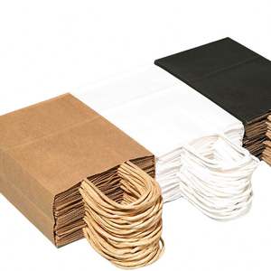 Bolsas de Regalo de Papel Kraft Reutilizables Personalizadas con Asas, Bolsas de Compra de Papel, Venta al por Mayor en China, Económicas, KM Custom - Product Image 1