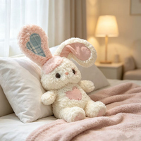 Peluche Lapin Personnalisée Mignonne, Jouet en Peluche Doux pour Décoration de Chambre, Cadeau de Saint-Valentin, Vente en Gros de Peluches