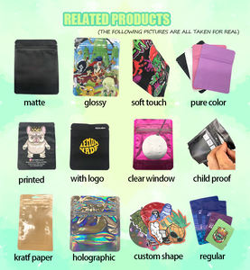 3,5g Bedruckte, gestanzte Mylar-Beutel, geruchsdicht, mit Ziplock-Verschluss, für Cali Packs, kleine Gegenstände, Snackverpackungen - Product Image 6